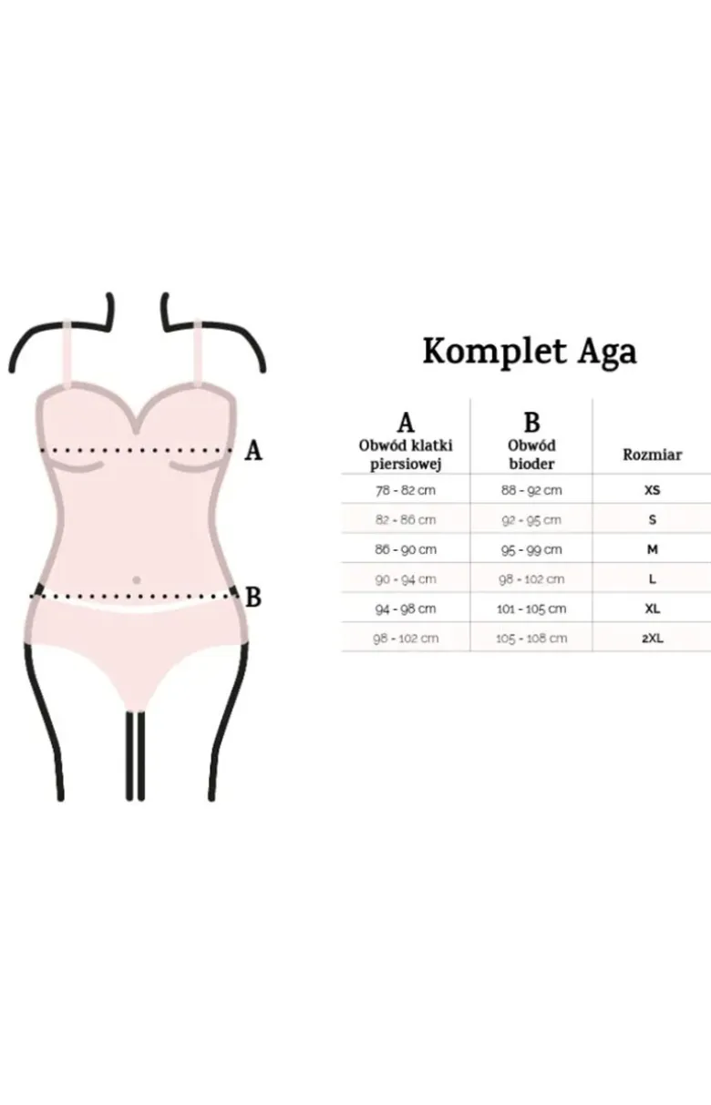 Aga komplet satynowy