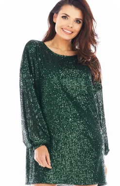 Awama Moda - A400 Sukienka oversize cekinowa