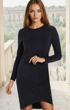 Damskie Teyli Koszula Nocna Bawełniana|Moda - Ayetryczna ukienka czarna Iabea 216102