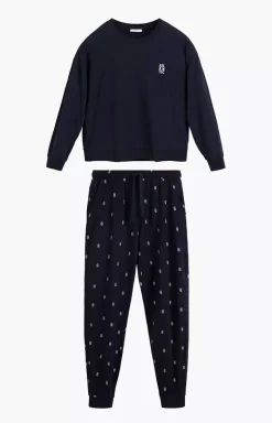 Damskie ATLANTIC Bielizna Plus Size|Ciepłe Piżamy - długa bawełniana piżaa daka NP-514-GRA