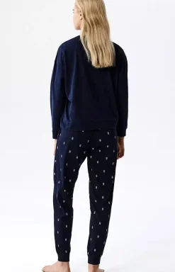 Damskie ATLANTIC Bielizna Plus Size|Ciepłe Piżamy - długa bawełniana piżaa daka NP-514-GRA