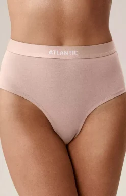 Atlantic 3-pack bawełniane figi damskie Maxi 3CLP-009-CZA/ROS/SZM