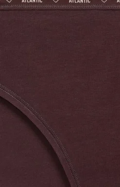 Damskie ATLANTIC Majtki Z Wysokim Stanem|Figi Bawełniane - 3-pack figi damkie port High Leg 3CLP-010-BRO/BEZC/GRA