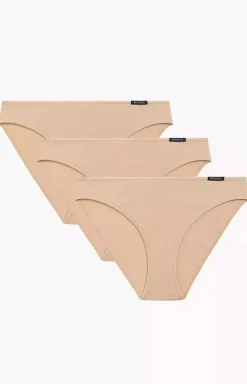 Damskie ATLANTIC Wielopaki Damskie|Bielizna Plus Size - 3-pack figi dakie port beżowe 3BP-580