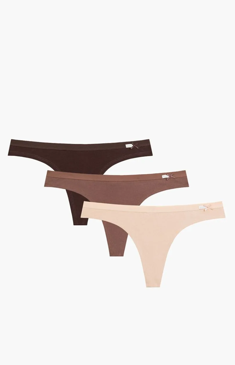 Damskie ATLANTIC Bielizna Plus Size|Wielopaki Damskie - 3-pack tringi dakie 3CP-017-BRZJ/BRO/CZK