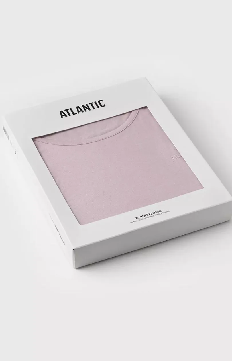Damskie ATLANTIC Bielizna Plus Size|Piżamy Damskie - piżaa daka dwuczęściowa NP-513-PUDROWY