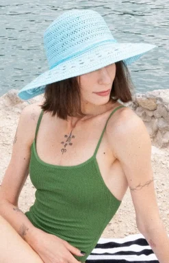 Art of Polo Kapelusze Plażowe - Ażurowy kapelusz damski Troia cz24155-4