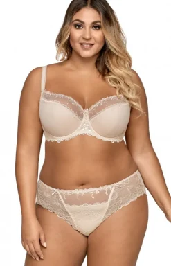 Ava beżowy biustonosz semi-soft z haftem AV 1030 maxi