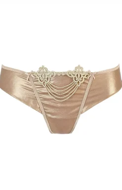 Damskie Axami Stringi Damskie|Półgorsety Damskie - tringi dakie złote V-10318