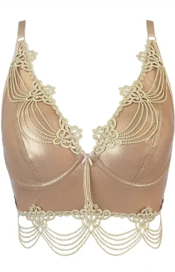 Damskie Axami Stringi Damskie|Półgorsety Damskie - tringi dakie złote V-10318