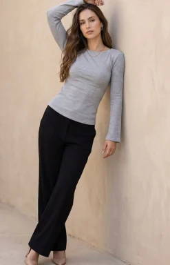 DKaren Moda|Bielizna Homewear - Bawełniana buzka daka w prążek z długi rękawe zara DK-K-B34