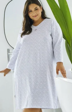 Bawełniana koszula nocna damska plus size Debora 3464
