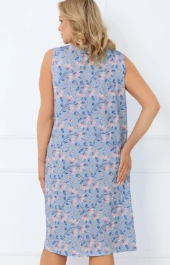 Damskie Italian Fashion Koszule Nocne Damskie|Koszula Nocna Rozpinana - Bawełniana kozua nocna daka na krótki rękaw andra