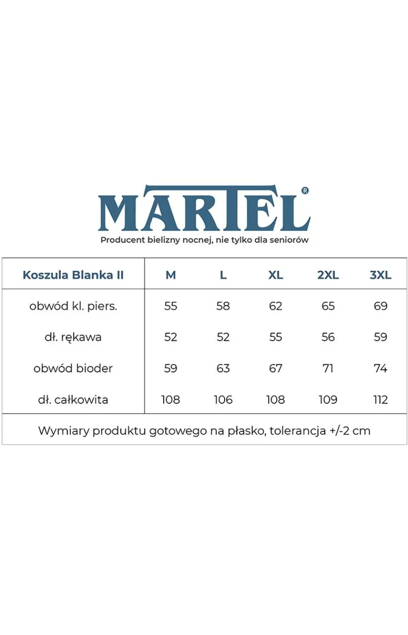 Damskie MARTEL Koszula Nocna Bawełniana|Koszula Nocna Z Długim Rękawem - Bawełniana koszula nocna damska Blanka II 226 02