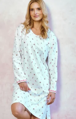 Damskie Taro Koszule Nocne|Koszule Nocne Damskie - Bawełniana koszula nocna Elodie 3433