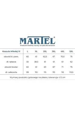 Męskie MARTEL Piżamy Męskie - Bawełniana koszua nocna męska i szafmyca Mikołaj III 500 04