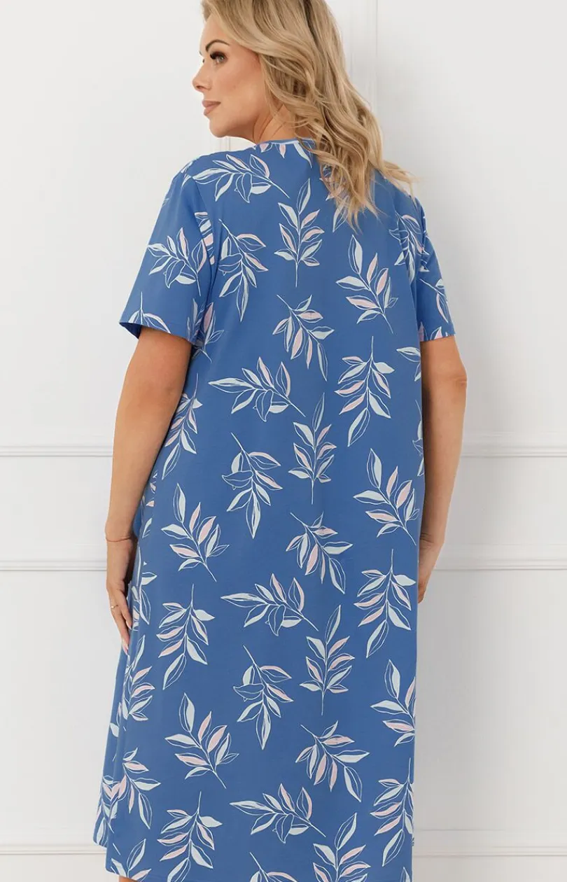 Damskie Italian Fashion Koszule Nocne|Koszule Nocne Damskie - Bawełniana koszula nocna Perina