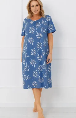 Damskie Italian Fashion Koszule Nocne|Koszule Nocne Damskie - Bawełniana koszula nocna Perina