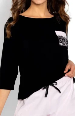 Damskie Momenti per me Piżamy Damskie Krótkie|Bielizna Homewear - Bawełniana piżama damka dwuczęściowa Amanda