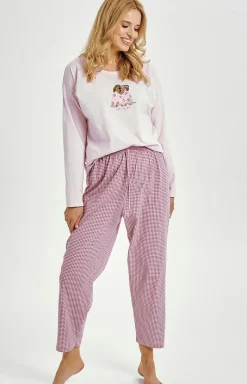 Damskie Taro Ciepłe Piżamy|Bielizna Homewear - Bawełniana piżama damska Elisa 3434
