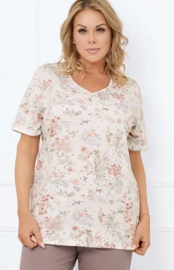Damskie Italian Fashion Piżamy Bawełniane|Piżamy Damskie Krótkie - Bawełniana piżama damska Ermida