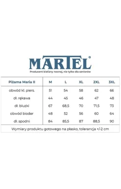 Damskie MARTEL Piżamy Rozpinane|Piżamy Bawełniane - Bawełniana piżaa daska aria II 201 21