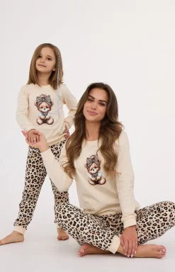Damskie Cornette Bielizna Homewear|Piżamy Damskie - Bawełniana piżama damska 671/429 Panther