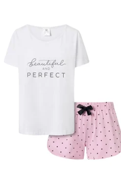 Damskie Momenti per me Piżamy Damskie Krótkie|Bielizna Plus Size - Bawełniana piżama damska Sweet Dreams