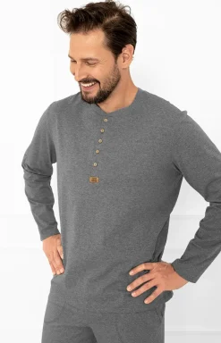 Męskie Italian Fashion Piżamy Męskie - Bawełniana piżaa ęka długa zara Gordo