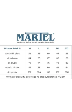 Męskie MARTEL Piżamy Męskie - Bawełniana piżaa ęska Rafał III 415 21