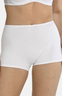 Damskie Teyli Panty Damskie - Bawełniane bokerki dakie z wyoki tane białe 1162