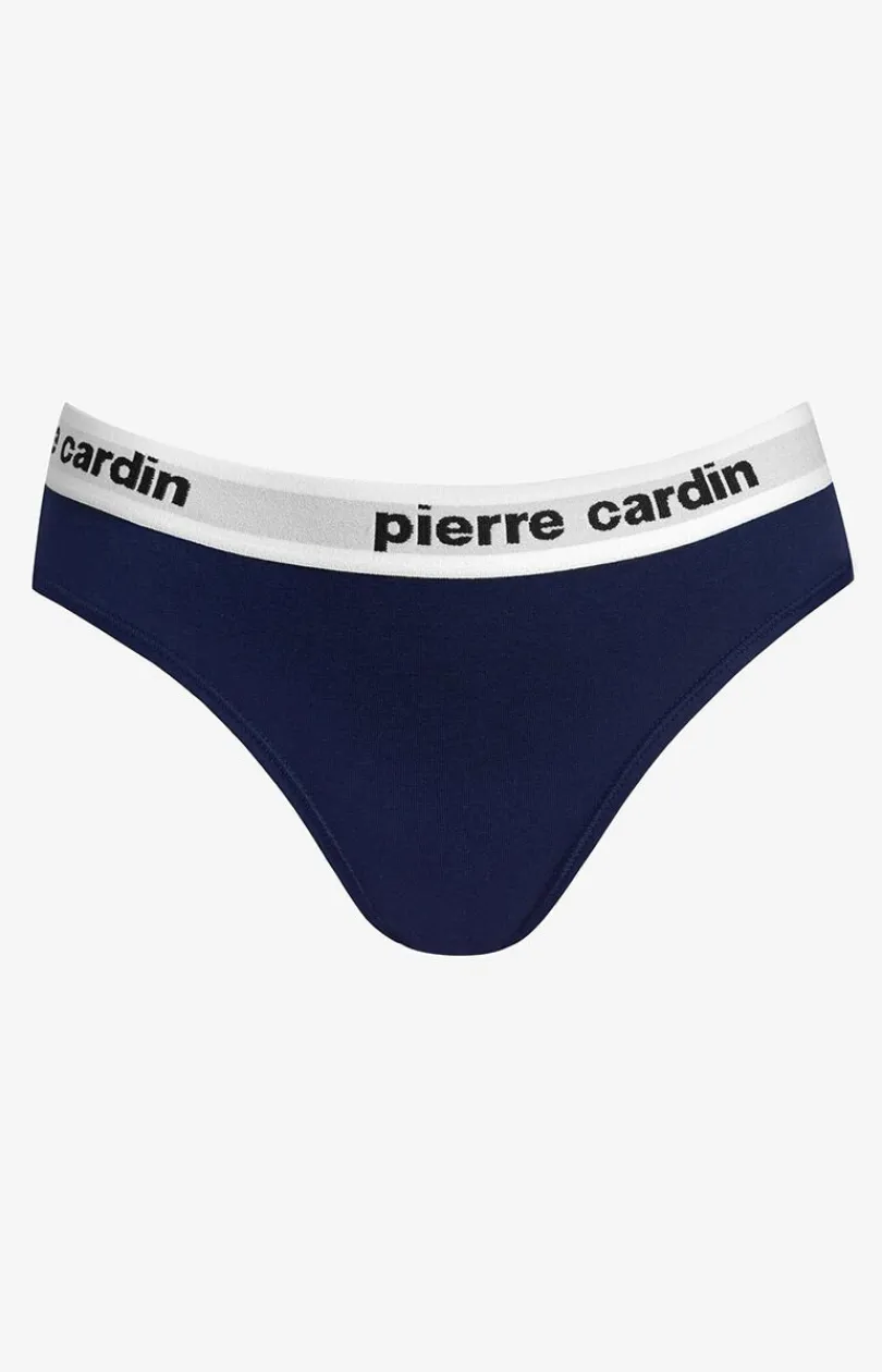 Damskie Pierre Cardin Figi Bawełniane|Figi Damskie - Bawełniane figi damskie ciemnogranatowe Pinoo