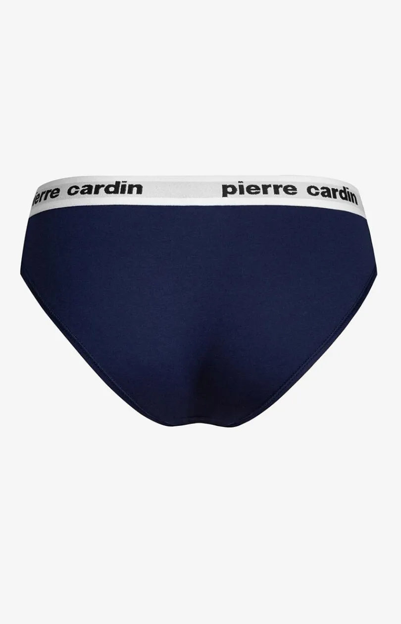 Damskie Pierre Cardin Figi Bawełniane|Figi Damskie - Bawełniane figi damskie ciemnogranatowe Pinoo