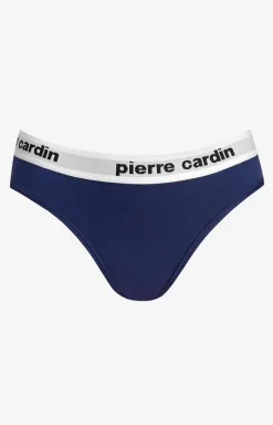 Damskie Pierre Cardin Figi, Stringi, Panty|Figi Bawełniane - Bawełniane figi damskie granatowe Pinoo