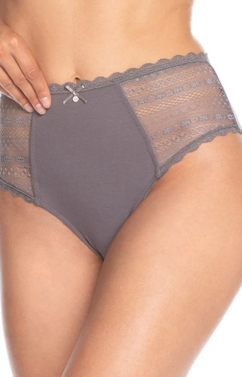 Bawełniane figi damskie z wysokim stanem 2-pack L-1440MD