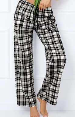 Damskie Italian Fashion Bielizna Homewear|Ciepłe Piżamy - Bawełniane spodnie damskie długie od piżamy Klara