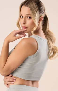 Babell Bielizna Homewear|Podkoszulki - Bawełniany top daski prążkowany 3002