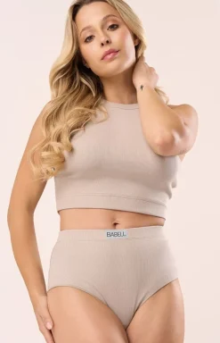 Babell Bielizna Homewear|Podkoszulki - Bawełniany top daski prążkowany 3002