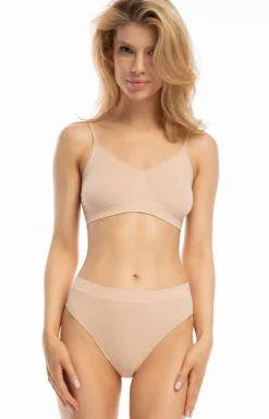 Beżowe bikini figi damskie Bamboo