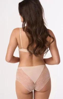 Damskie Babell Majtki Z Wysokim Stanem|Bielizna Plus Size - Beżowe figi dakie bezzwowe z wyoki tane 2010