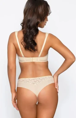 Damskie PariPari Lingerie Stringi Z Koronką|Stringi Damskie - Beżowe tringi dakie yvie