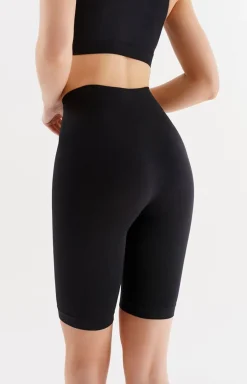 Bezszwowe czarne kolarki Track Shorts S104