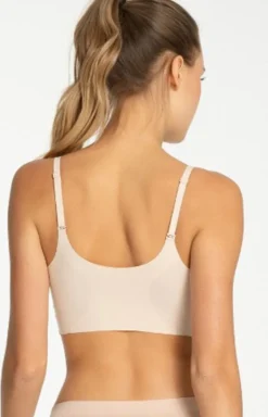 Bezszwowy top beżowy Simple Bra
