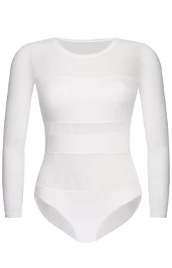 Teyli Dancewear & Clubwear|Body - Białe body dakie tripy 2405