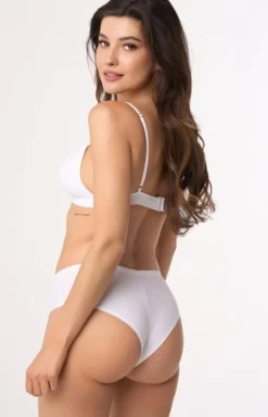 Damskie Babell Majtki Z Wysokim Stanem|Bielizna Plus Size - Białe figi brazyijkie bezzwowe z wyoki tane 2011