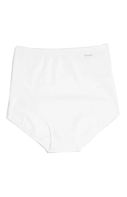 Białe figi damskie z wysokim stanem plus size ADD08