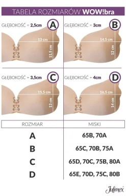 Julimex Biustonosz Samonośny|Biustonosz Do Sukni Bez Pleców - iustonosz smonośny push-up ez pleów WOW