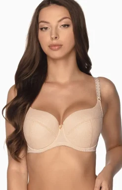 Biustonosz beżowy usztywniany Full Cup Micaela 758