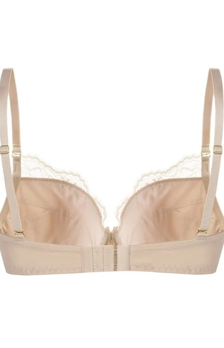 Biustonosz koronkowy push-up mocca Victoria BP37