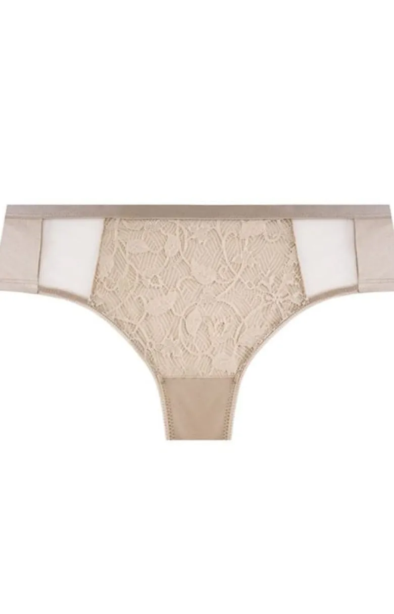 Biustonosz koronkowy push-up mocca Victoria BP37
